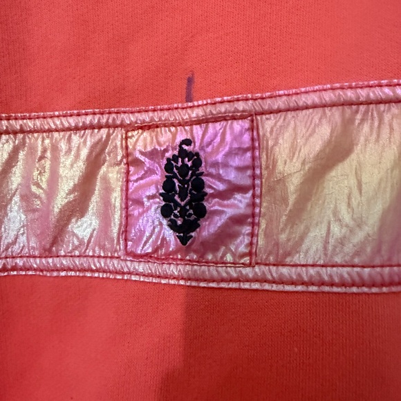 Free People Movement Oversized Away We Go Half Zip Pullover Sweatshirt Pink S128 - Picture 14 of 14